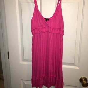Hot pink cover up dress